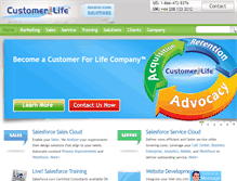 Tablet Screenshot of customerforlife.com